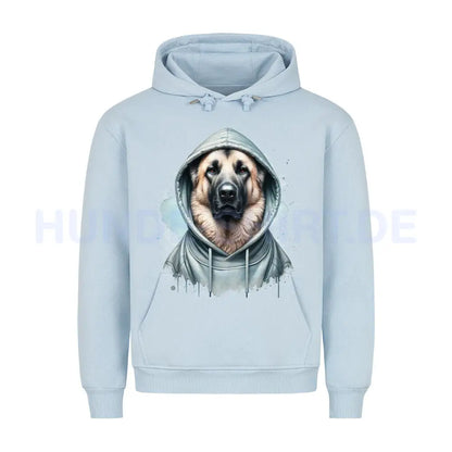 Premium Hoodie "Kangal grau Hooded" Babyblau – hunde-shirt.de