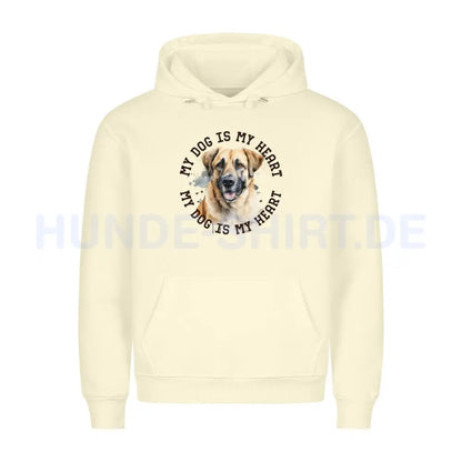 Premium Hoodie "Kangal HEART" Beige – hunde-shirt.de