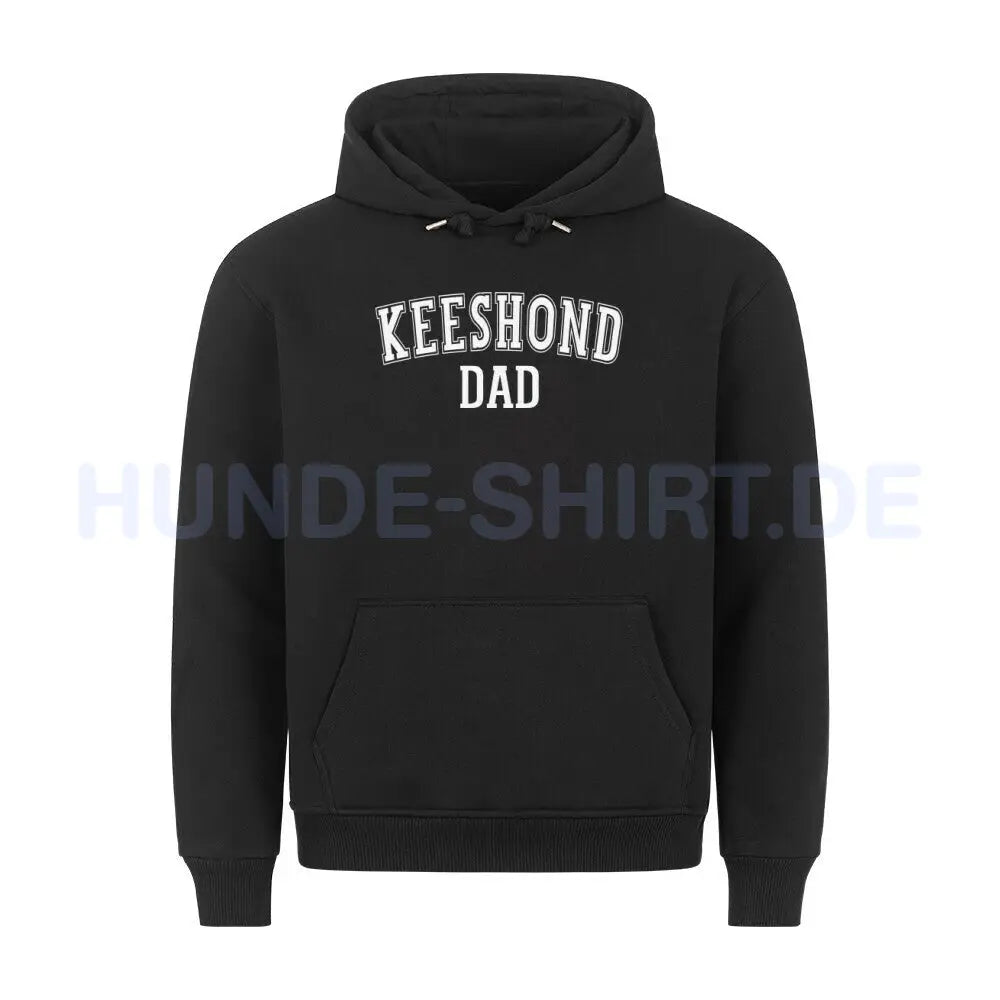 Premium Hoodie "Keeshond - DAD" Schwarz – hunde-shirt.de