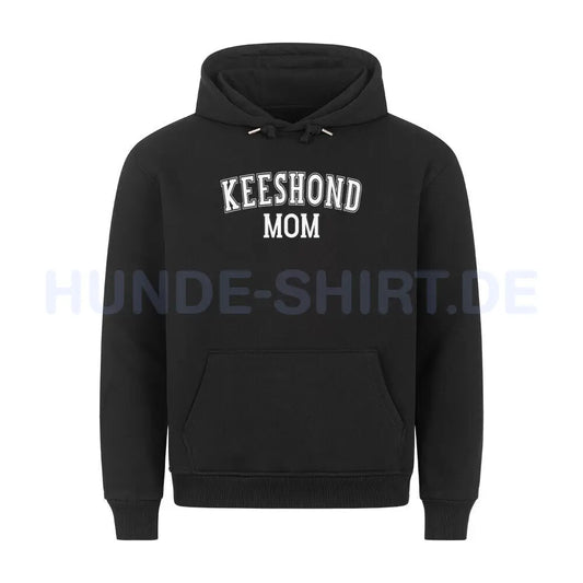 Premium Hoodie "Keeshond - MOM" Schwarz – hunde-shirt.de