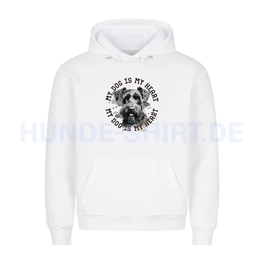 Premium Hoodie "Kerry Blue Terrier HEART" Weiß – hunde-shirt.de