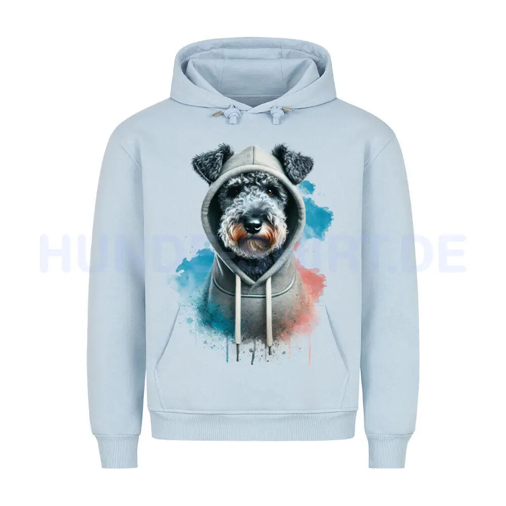 Premium Hoodie "Kerry Blue Terrier Hooded" Babyblau – hunde-shirt.de