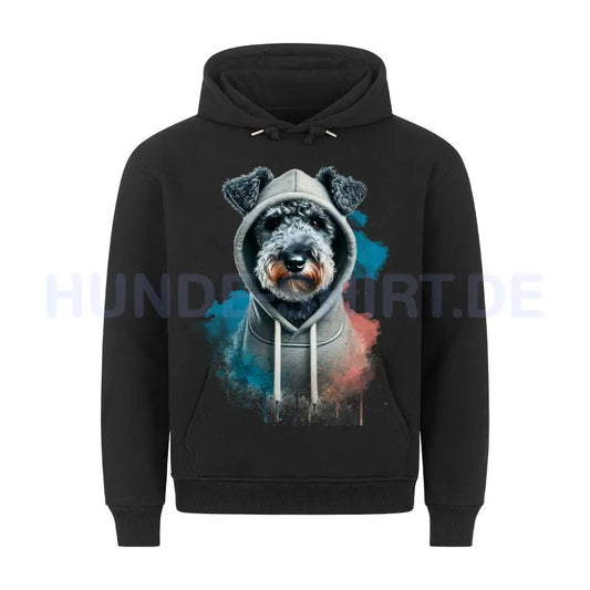 Premium Hoodie "Kerry Blue Terrier Hooded" Schwarz – hunde-shirt.de