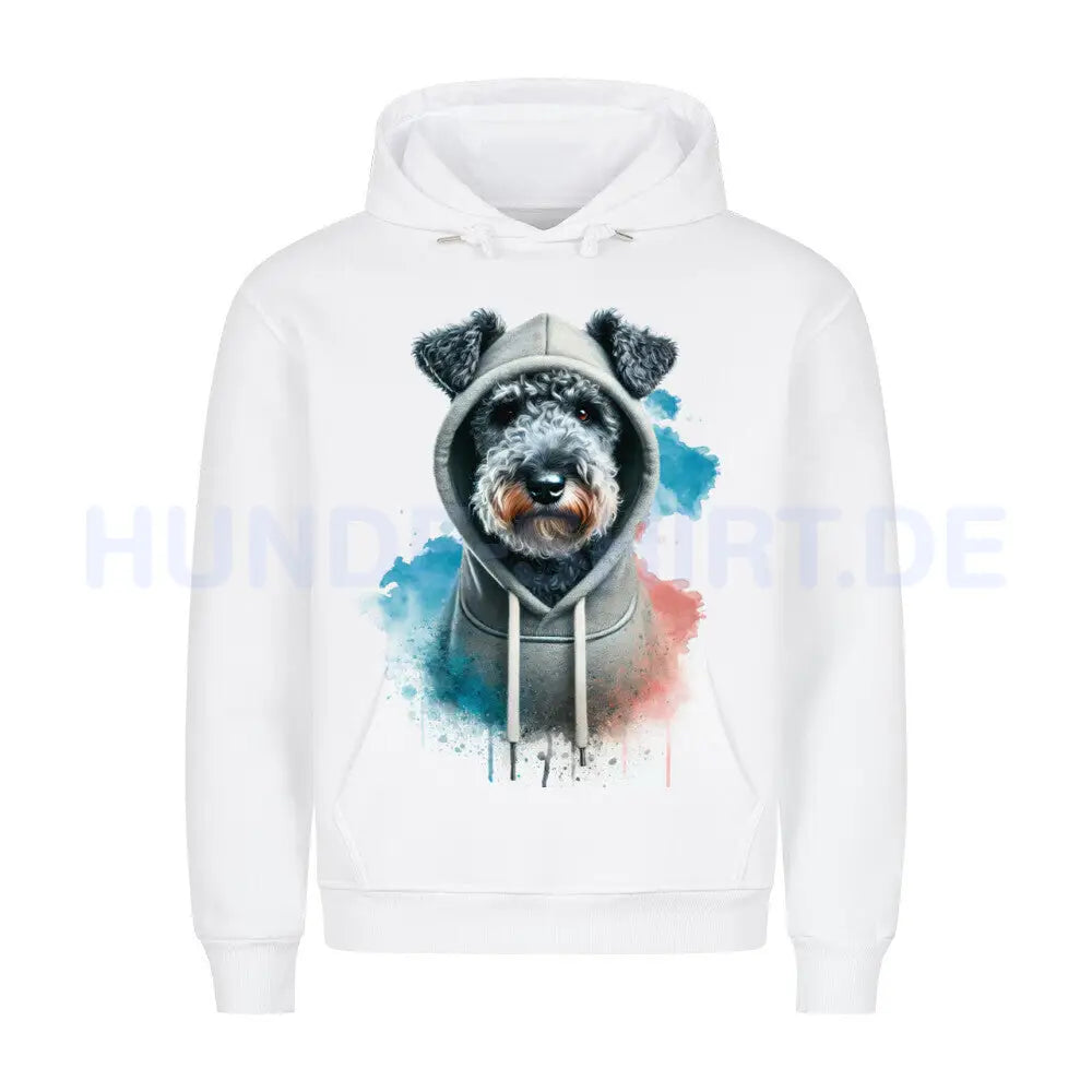 Premium Hoodie "Kerry Blue Terrier Hooded" Weiß – hunde-shirt.de