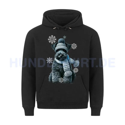 Premium Hoodie "Kerry Blue Terrier Winter" Schwarz – hunde-shirt.de