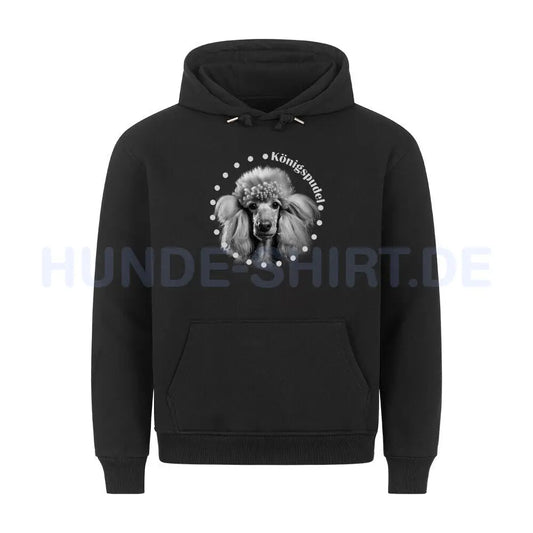 Premium Hoodie "Königspudel R" Schwarz – hunde-shirt.de