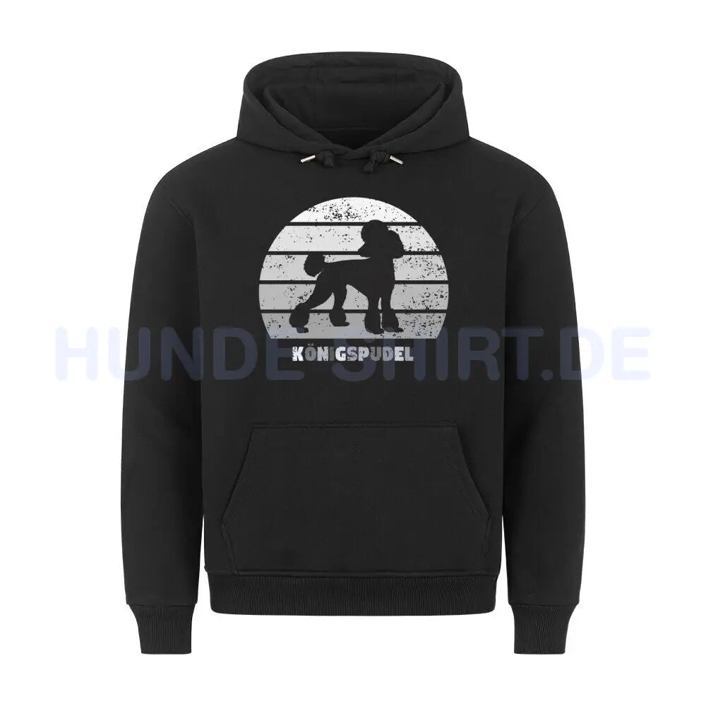 Premium Hoodie "Königspudel" Schwarz – hunde-shirt.de