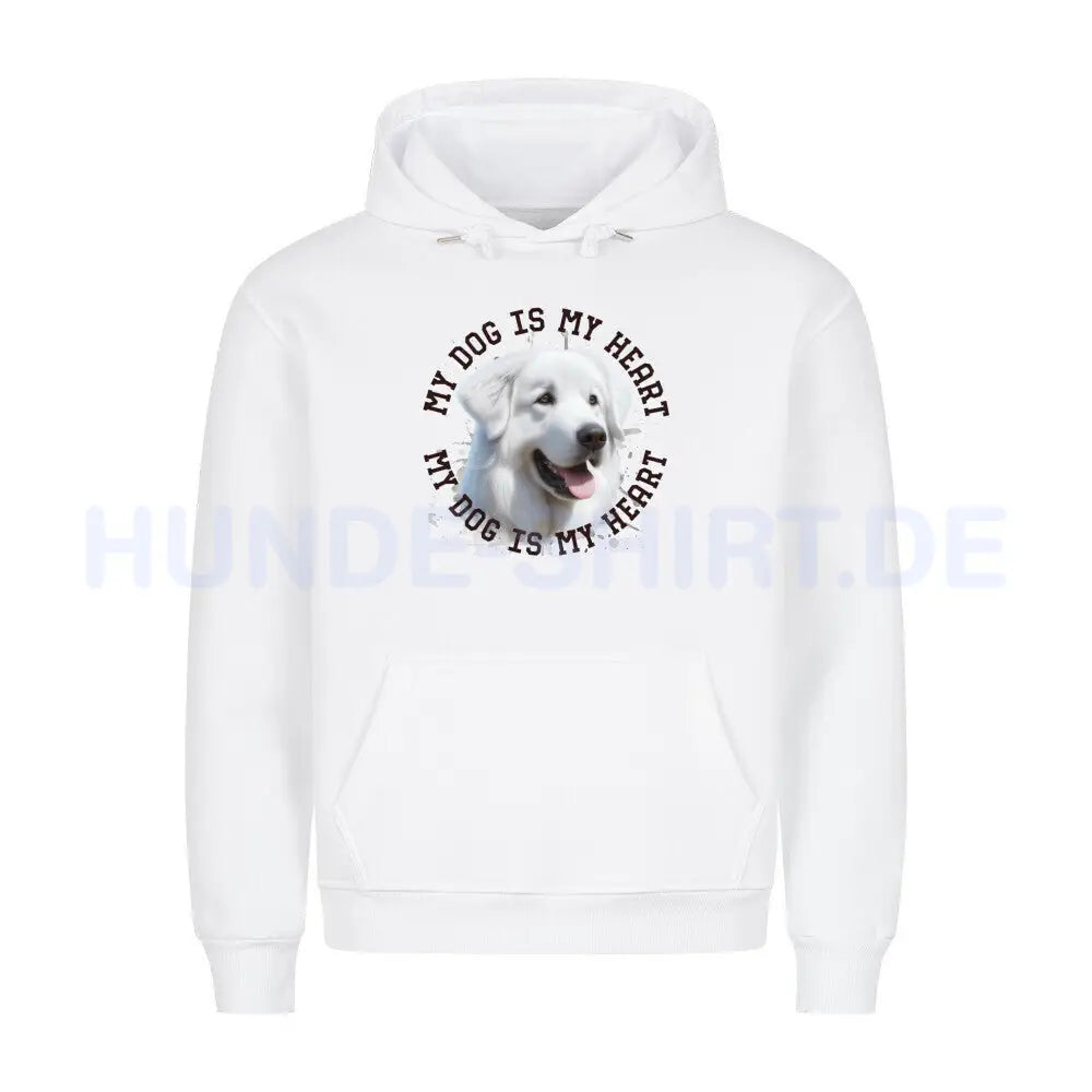 Premium Hoodie "Kuvasz HEART" Weiß – hunde-shirt.de