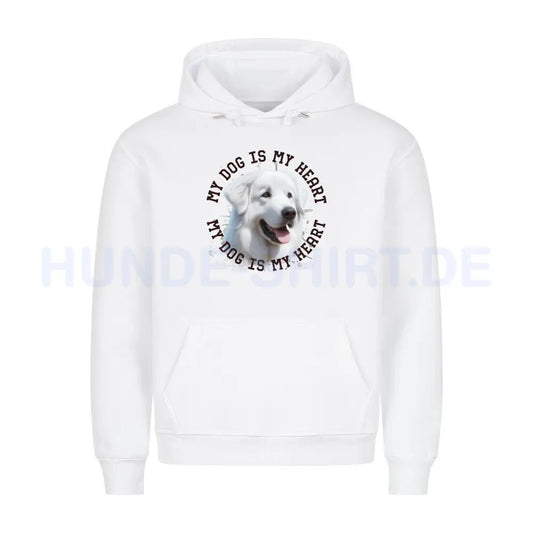 Premium Hoodie "Kuvasz HEART" Weiß – hunde-shirt.de