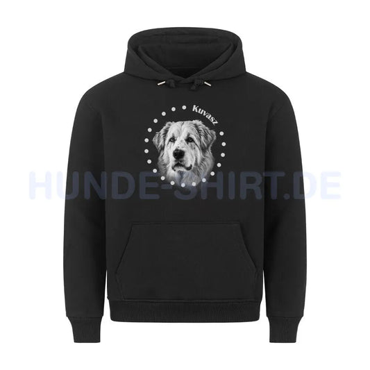 Premium Hoodie "Kuvasz R" Schwarz – hunde-shirt.de