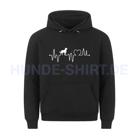 Premium Hoodie "Labrador - Heartbeat" Schwarz – hunde-shirt.de