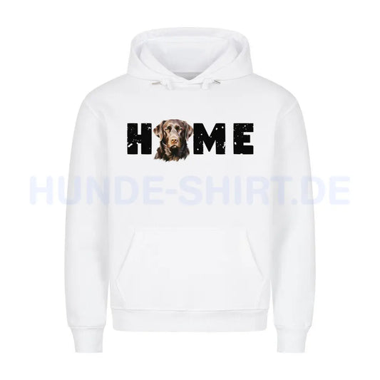 Premium Hoodie "Labrador HOME" Weiß – hunde-shirt.de