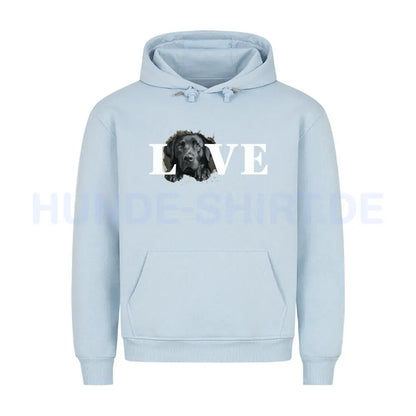 Premium Hoodie "Labrador - LOVE" Babyblau – hunde-shirt.de