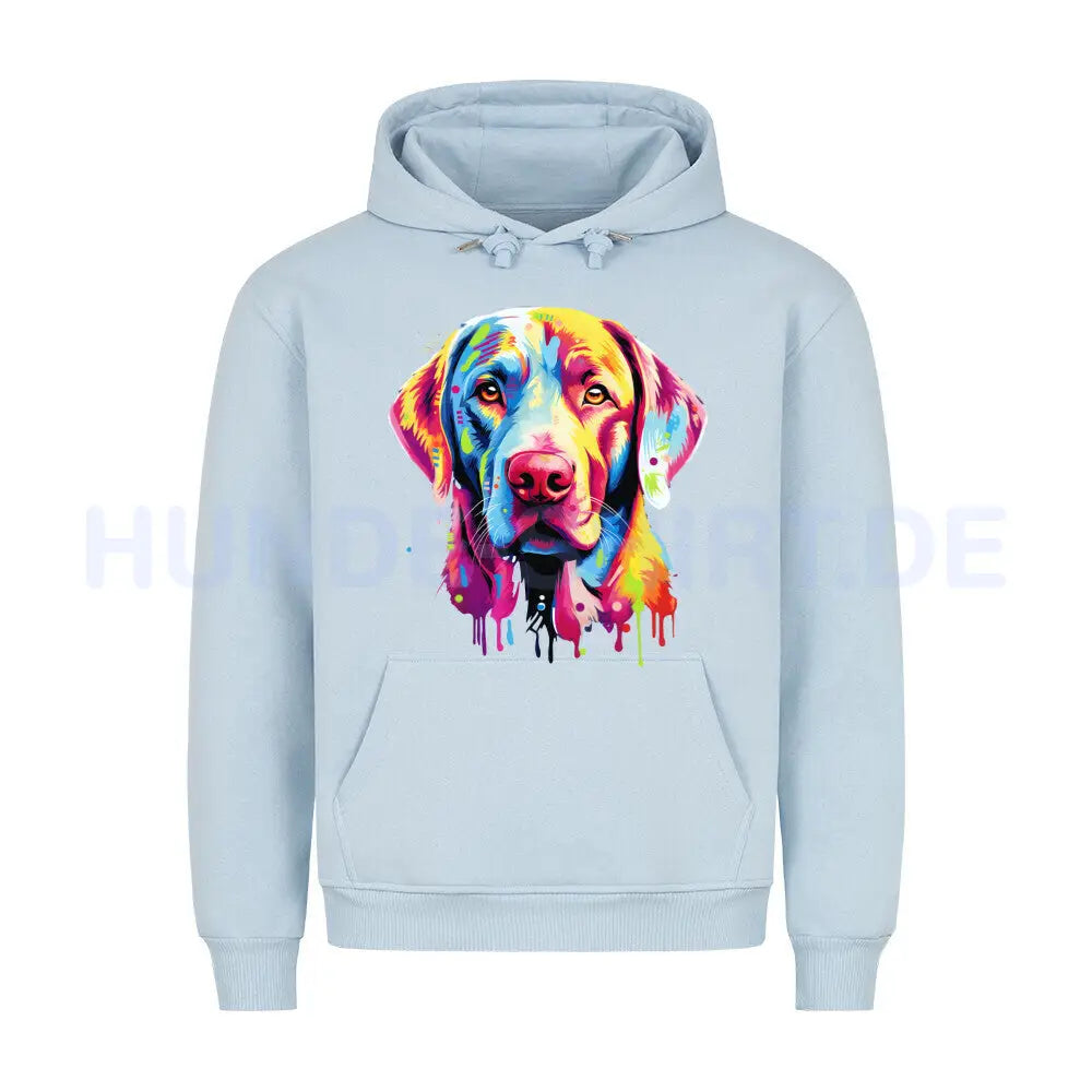 Premium Hoodie "Labrador Paint" Babyblau – hunde-shirt.de