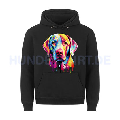 Premium Hoodie "Labrador Paint" Schwarz – hunde-shirt.de