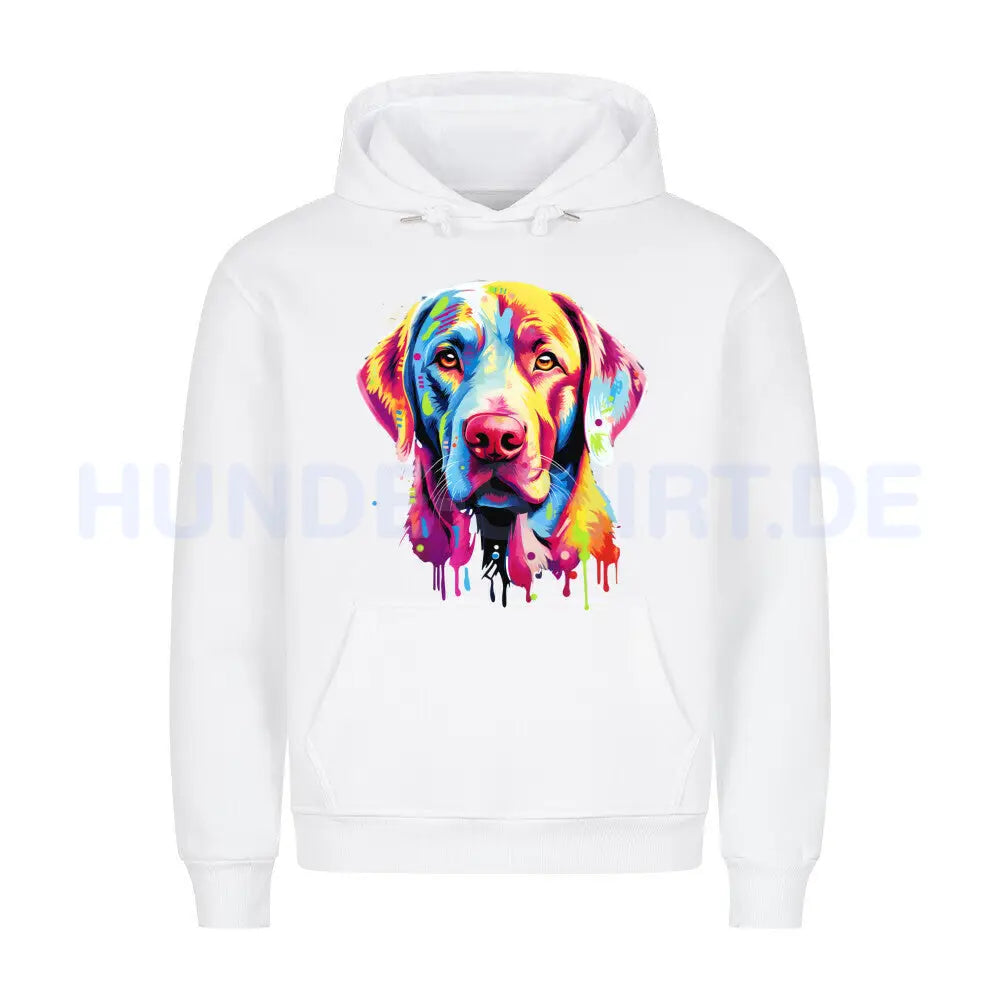 Premium Hoodie "Labrador Paint" Weiß – hunde-shirt.de