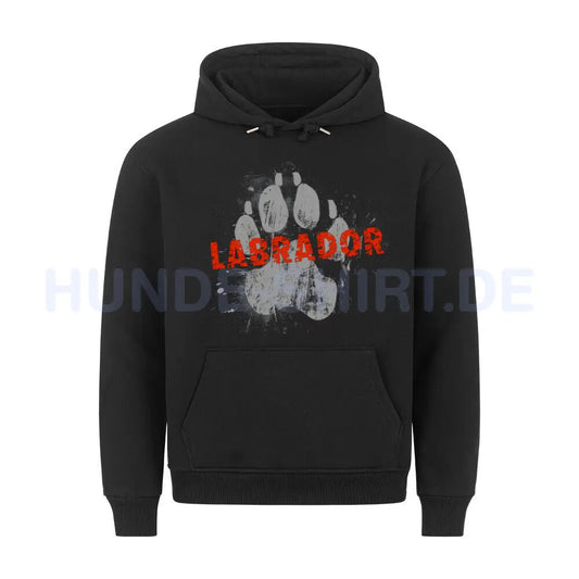 Premium Hoodie "Labrador - PAW" Schwarz – hunde-shirt.de