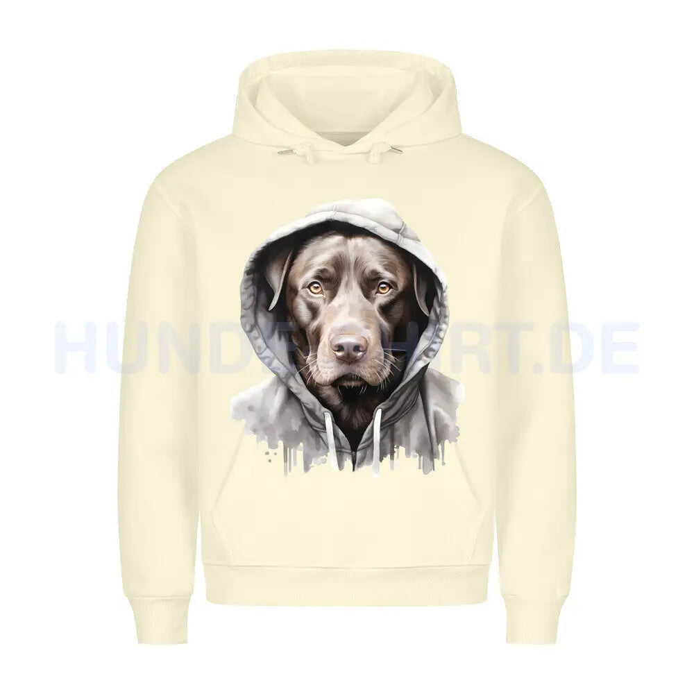 Premium Hoodie "Labrador Retriever schoko Hooded" Beige – hunde-shirt.de