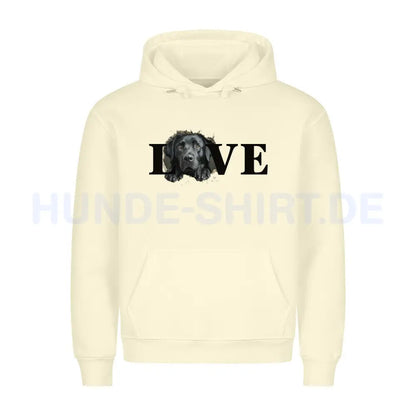 Premium Hoodie "Labrador schwarz LOVE" Beige – hunde-shirt.de