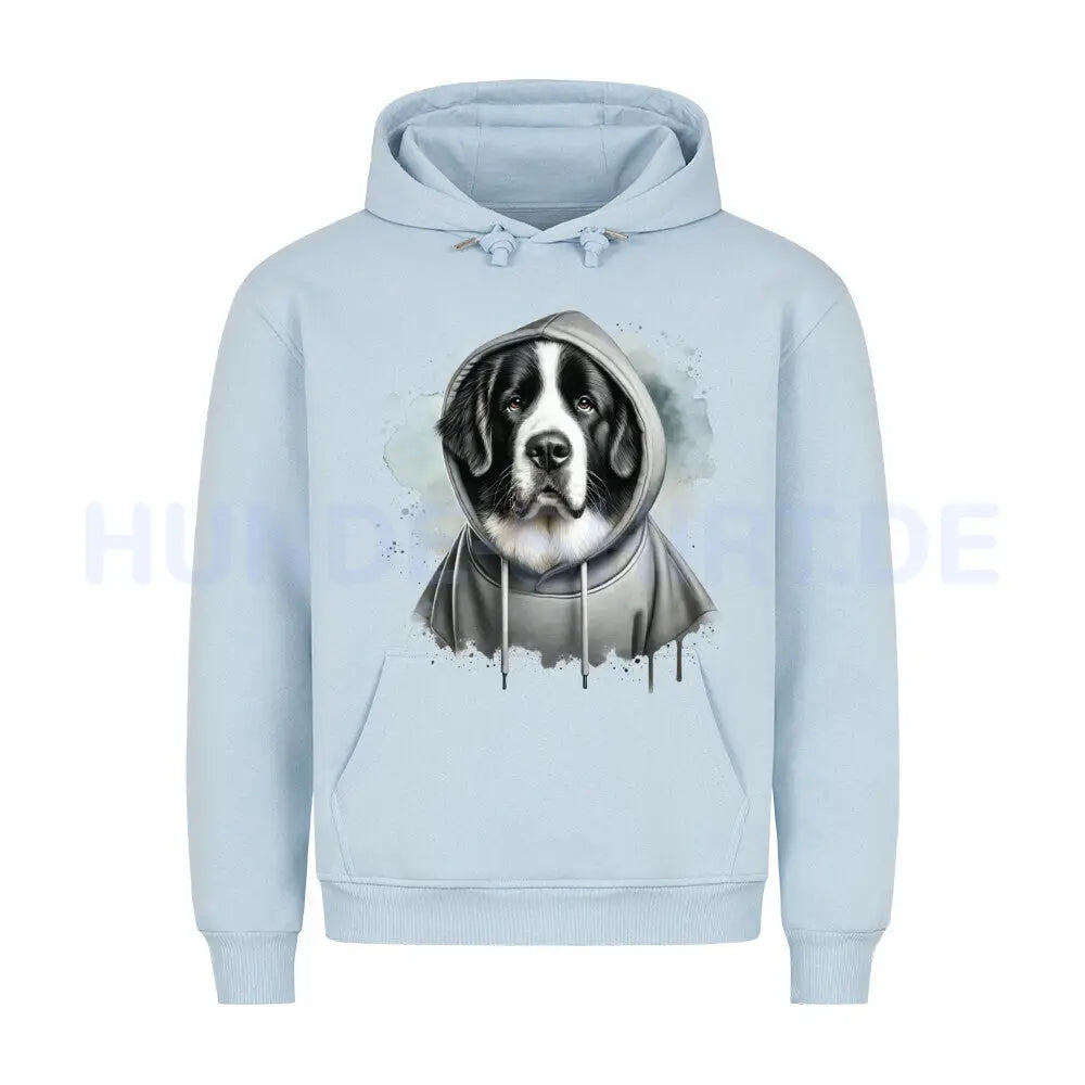 Premium Hoodie "Landseer Hooded" Babyblau – hunde-shirt.de