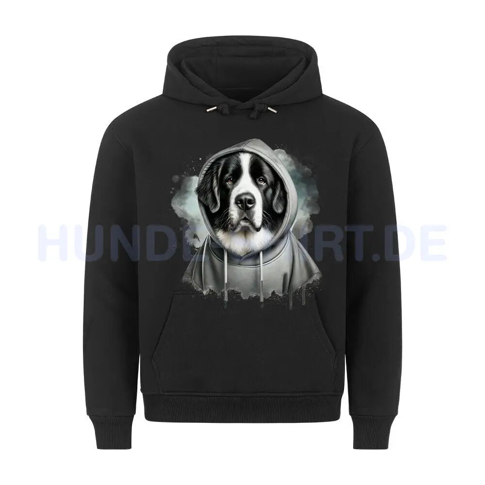 Premium Hoodie "Landseer Hooded" Schwarz – hunde-shirt.de