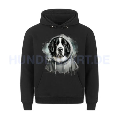 Premium Hoodie "Landseer Hooded" Schwarz – hunde-shirt.de