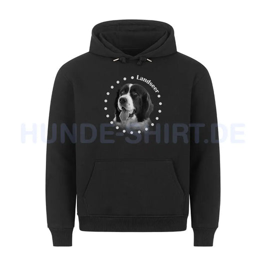 Premium Hoodie "Landseer R" Schwarz – hunde-shirt.de