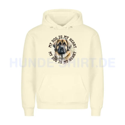 Premium Hoodie "Leonberger HEART 2" Beige – hunde-shirt.de