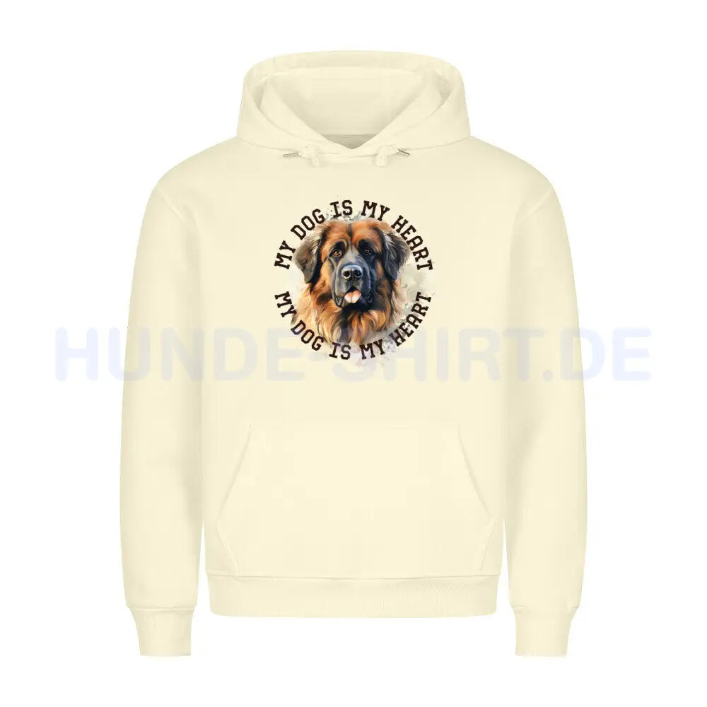 Premium Hoodie "Leonberger HEART" Beige – hunde-shirt.de