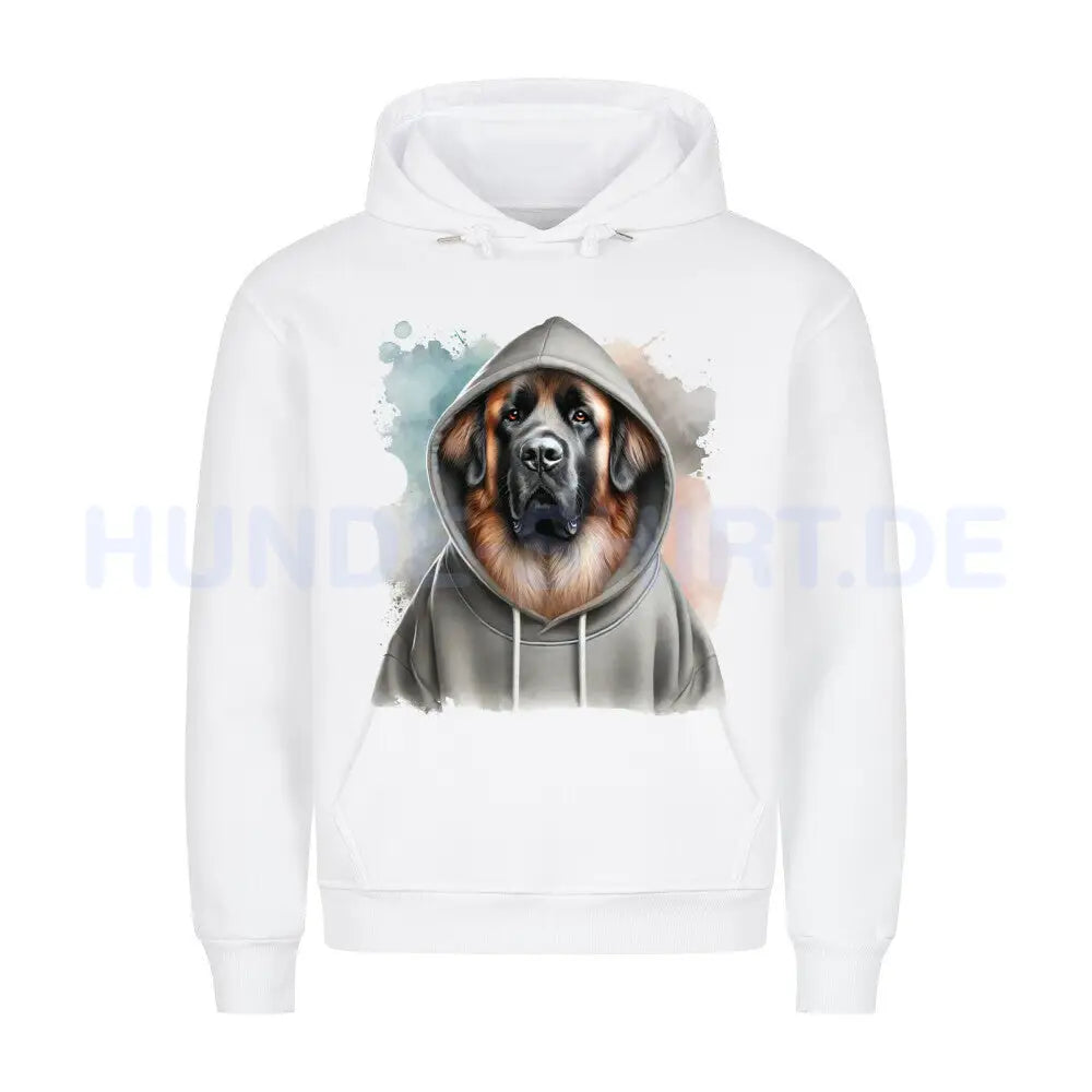 Premium Hoodie "Leonberger Hooded" Weiß – hunde-shirt.de