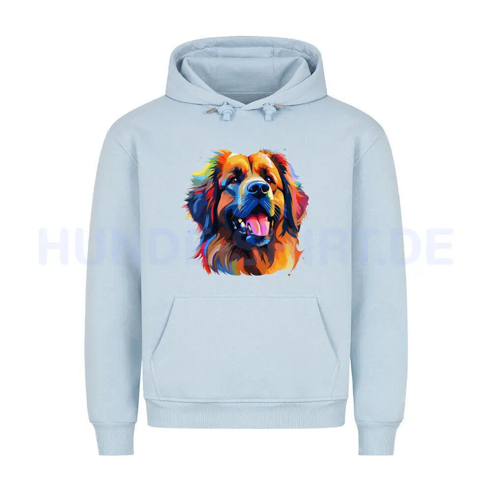 Premium Hoodie "Leonberger - Paint" Babyblau – hunde-shirt.de