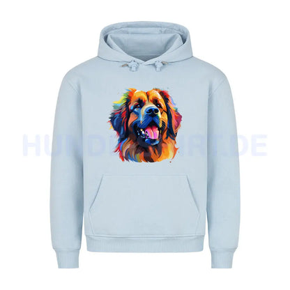 Premium Hoodie "Leonberger - Paint" Babyblau – hunde-shirt.de