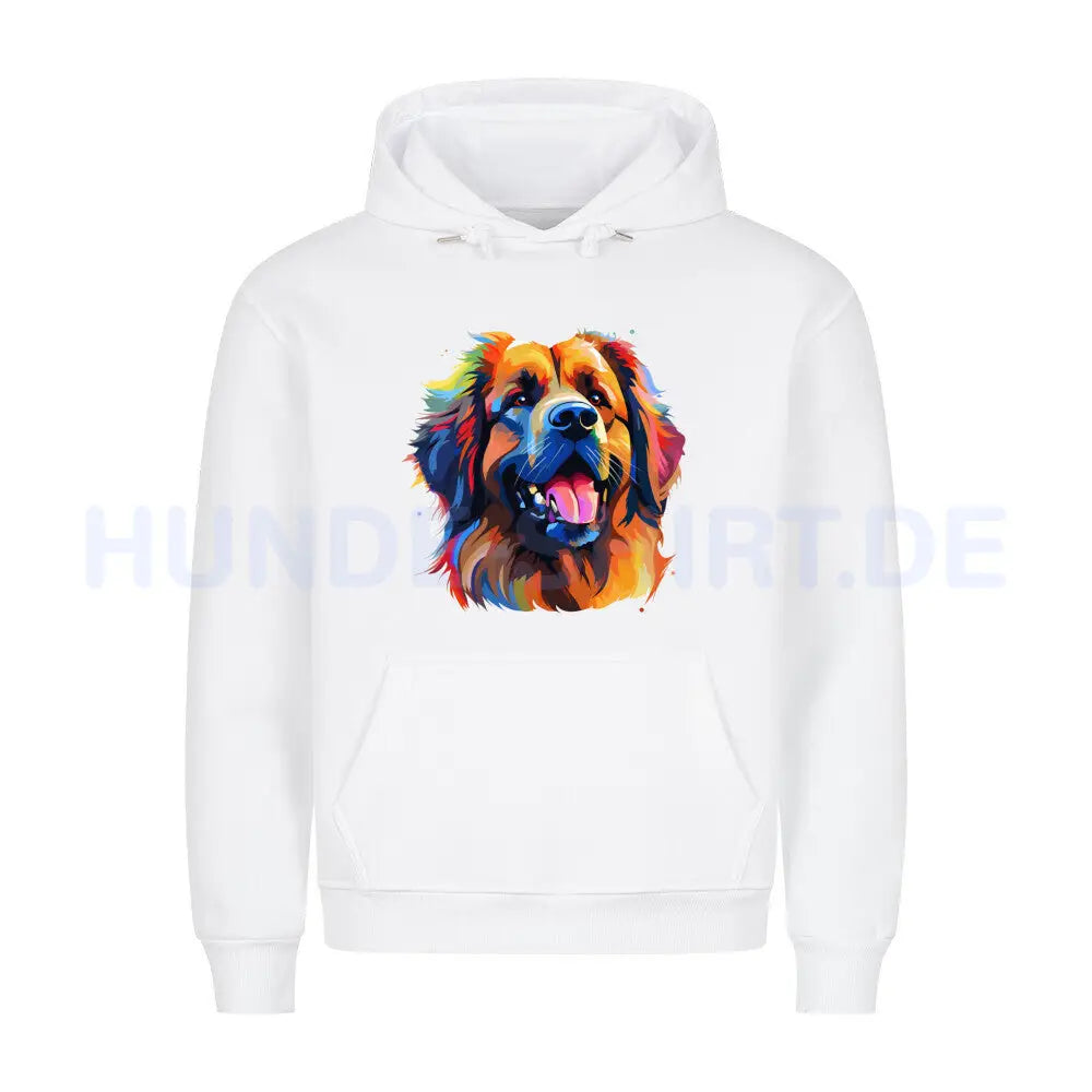 Premium Hoodie "Leonberger - Paint" Weiß – hunde-shirt.de