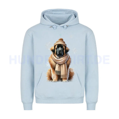 Premium Hoodie "Leonberger Winter" Babyblau – hunde-shirt.de