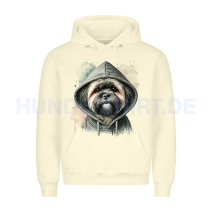 Premium Hoodie "Lhasa Apso Hooded 2" Beige – hunde-shirt.de