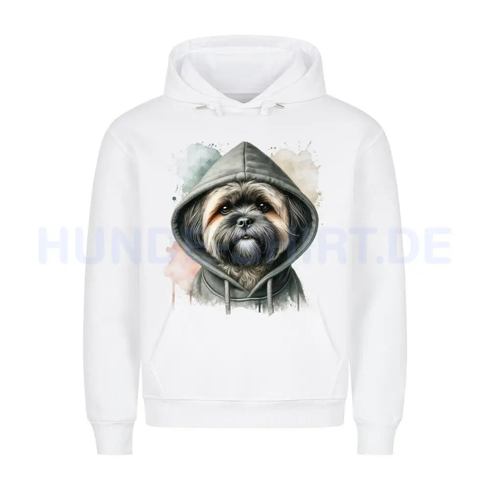 Premium Hoodie "Lhasa Apso Hooded 2" Weiß – hunde-shirt.de