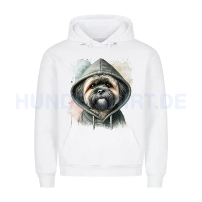 Premium Hoodie "Lhasa Apso Hooded 2" Weiß – hunde-shirt.de