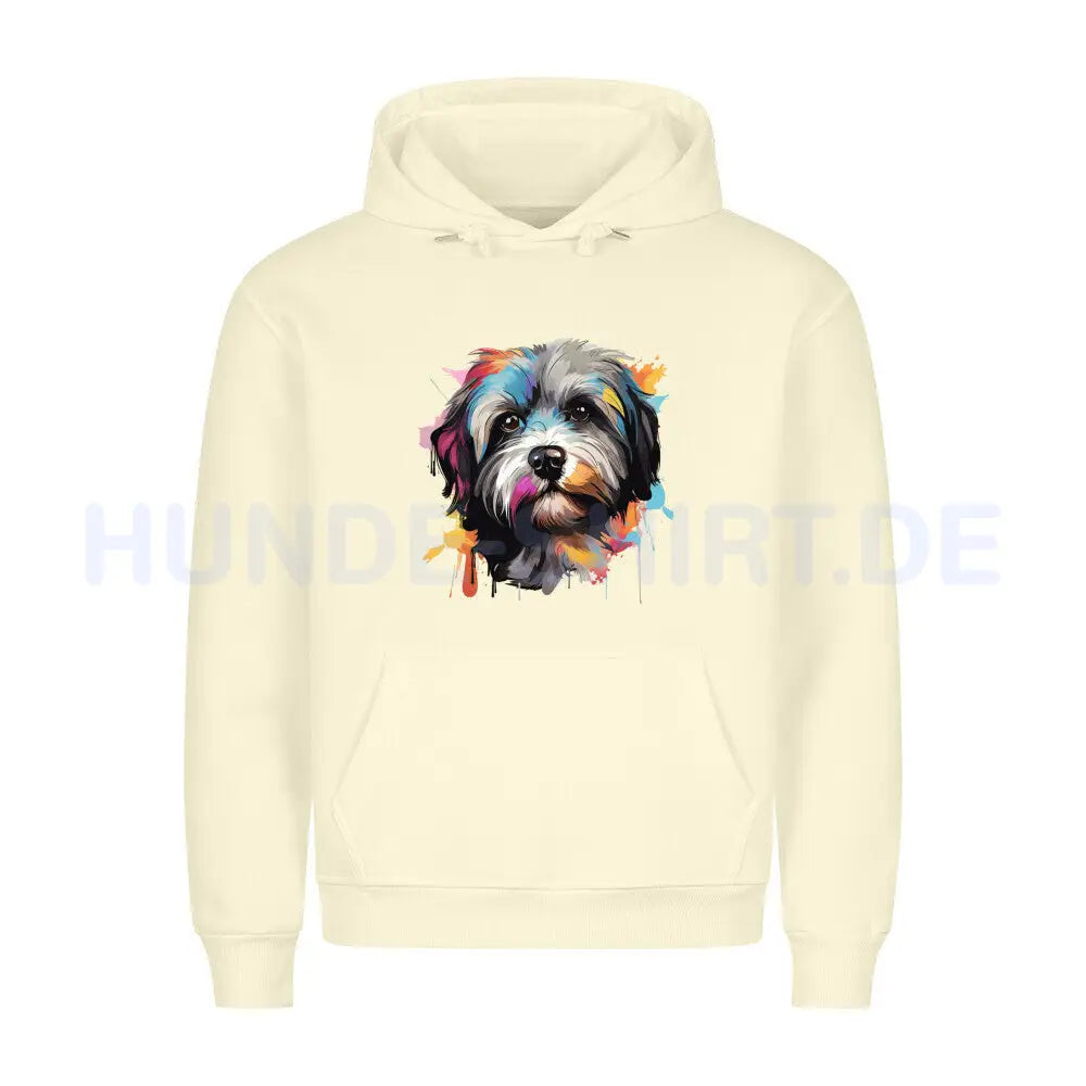 Premium Hoodie "Lhasa Apso Paint" Beige – hunde-shirt.de