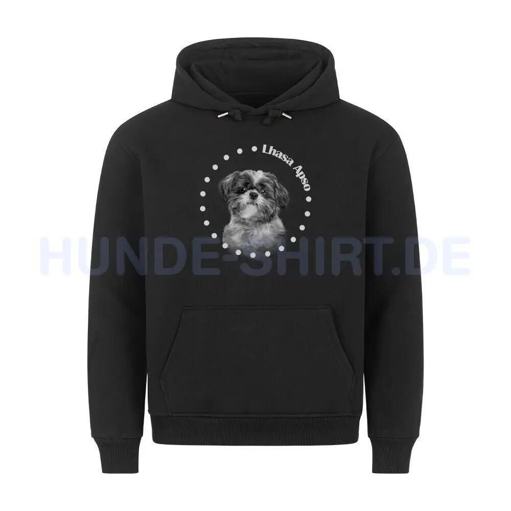 Premium Hoodie "Lhasa Apso R 2" Schwarz – hunde-shirt.de