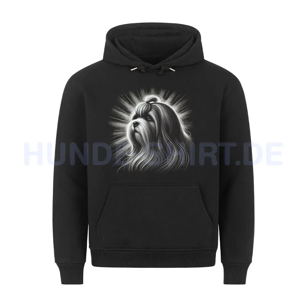 Premium Hoodie "Lhasa Apso - Shine" Schwarz – hunde-shirt.de