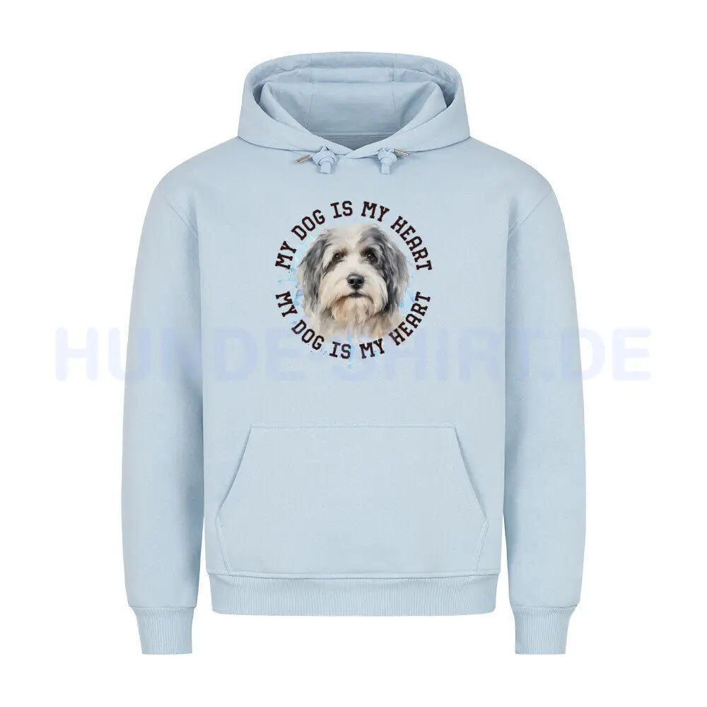 Premium Hoodie "Löwchen HEART" Babyblau – hunde-shirt.de