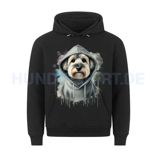 Premium Hoodie "Löwchen Hooded 2" Schwarz – hunde-shirt.de