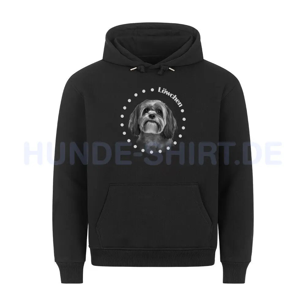 Premium Hoodie "Löwchen R" Schwarz – hunde-shirt.de