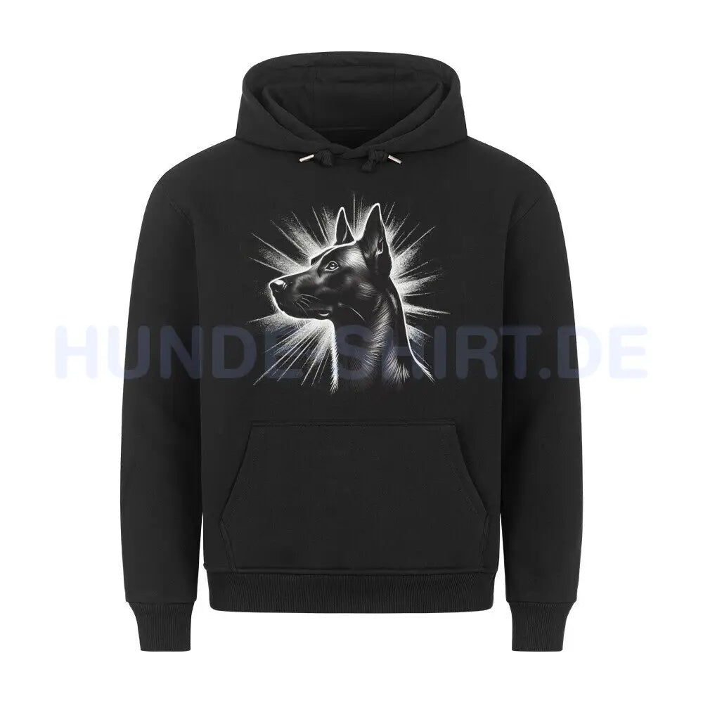 Premium Hoodie "Malinois - Shine" Schwarz – hunde-shirt.de