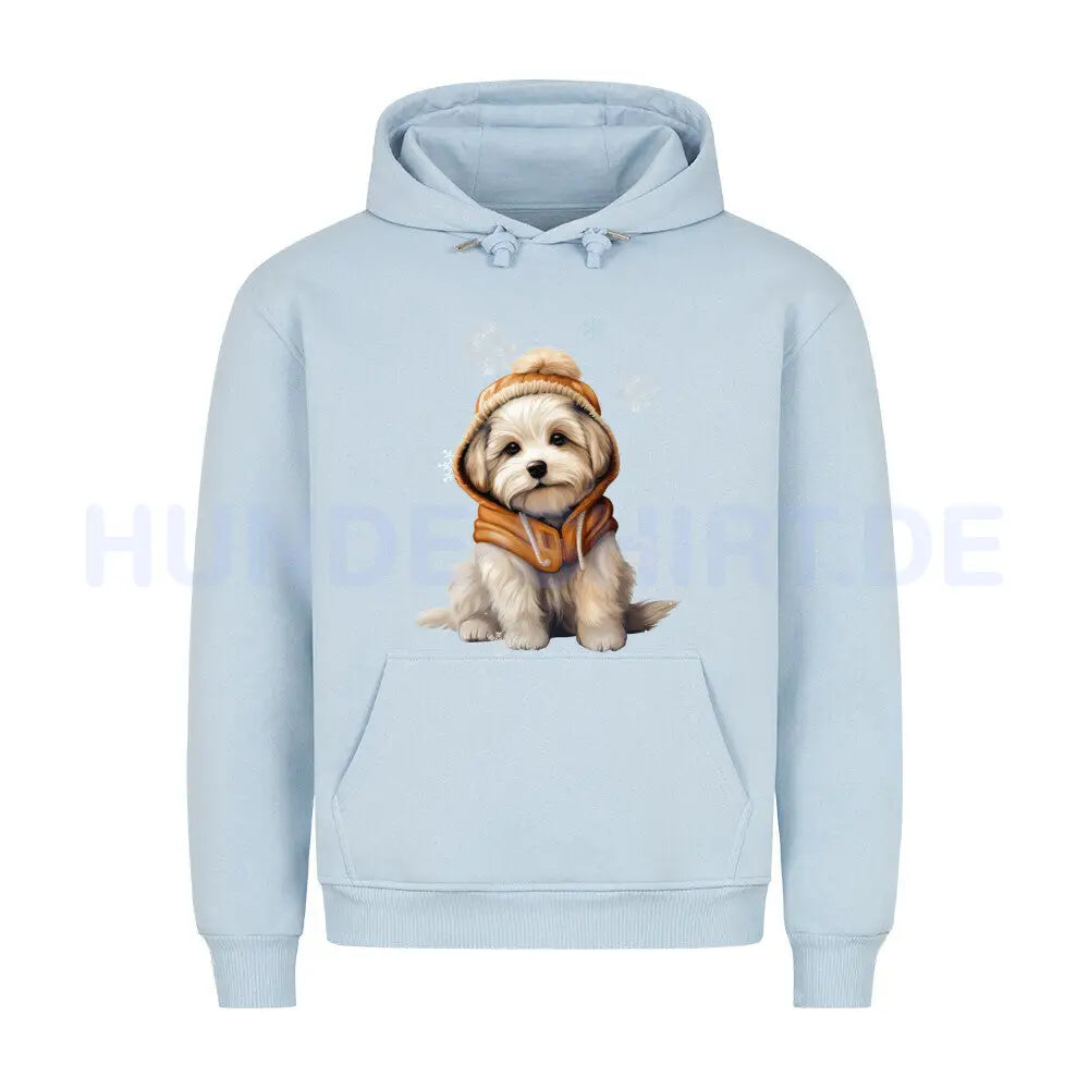 Premium Hoodie "Malteser - Frosty" Babyblau – hunde-shirt.de