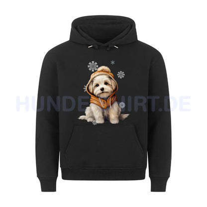 Premium Hoodie "Malteser - Frosty" Schwarz – hunde-shirt.de