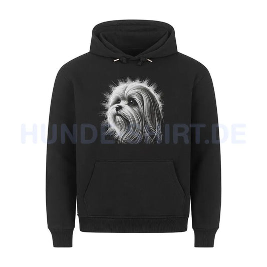 Premium Hoodie "Malteser kurz - Shine" Schwarz – hunde-shirt.de