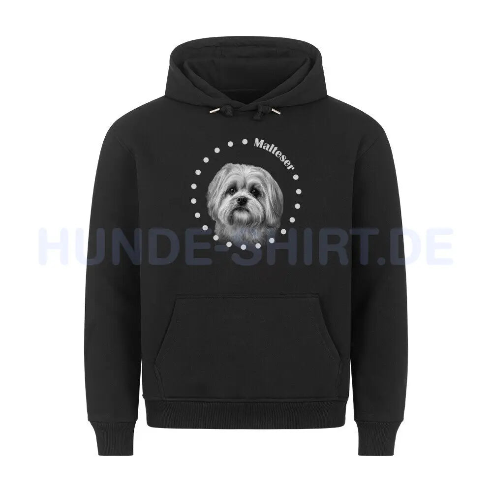 Premium Hoodie "Malteser R" Schwarz – hunde-shirt.de