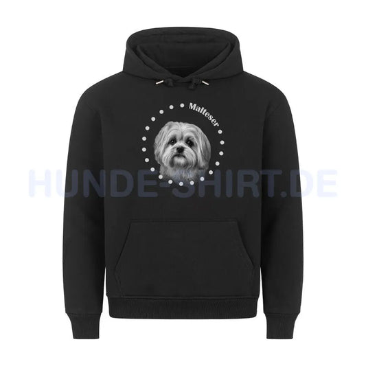 Premium Hoodie "Malteser R" Schwarz – hunde-shirt.de