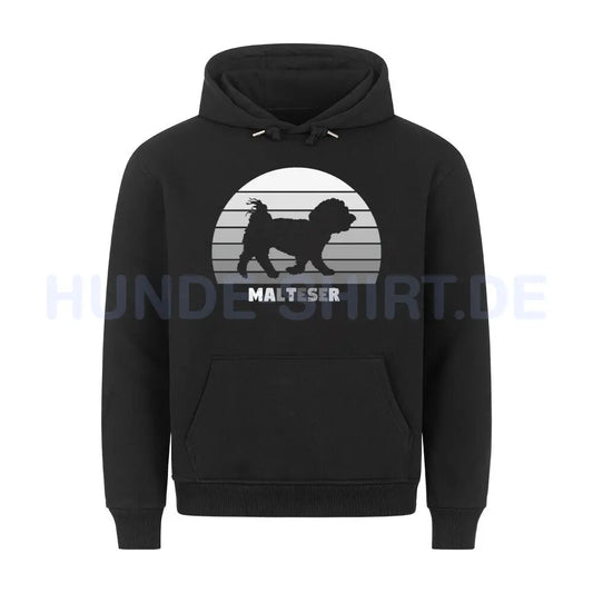 Premium Hoodie "Malteser S" Schwarz – hunde-shirt.de